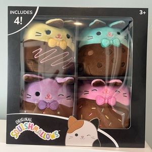 Squishmallows SELECT SERIES 4 Pack 5 inch Chocolate bunnies NWT